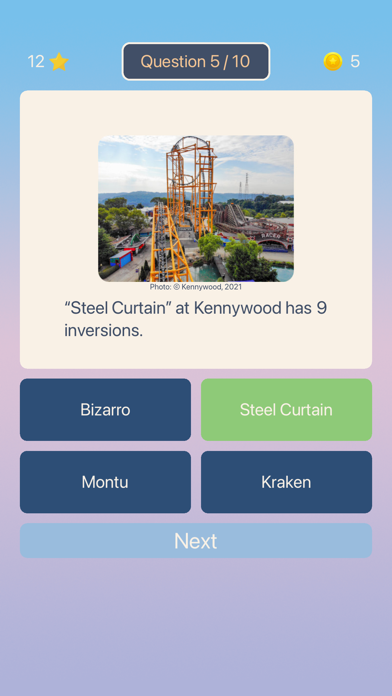 Screenshot 1 of Roller Coaster Quiz