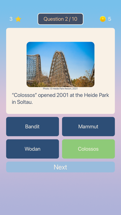 Screenshot 3 of Roller Coaster Quiz